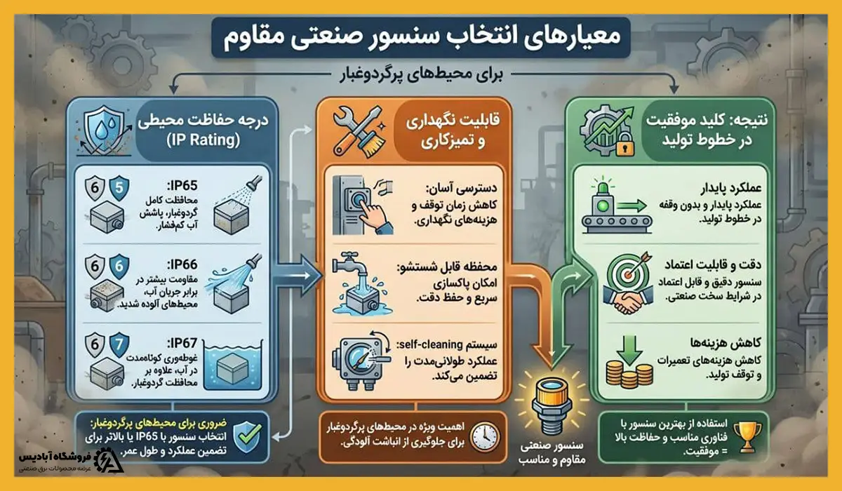 معیارهای انتخاب سنسور صنعتی مقاوم